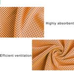 2 khăn thể thao phòng gym bằng vải microfiber bền bỉ khăn làm mát, kích thước: 30*100cm, khăn làm mát màu cam, khăn làm mát màu xanh lá, khăn làm mát màu xám, khăn làm mát màu xanh dương, khăn làm mát màu hồng đậm