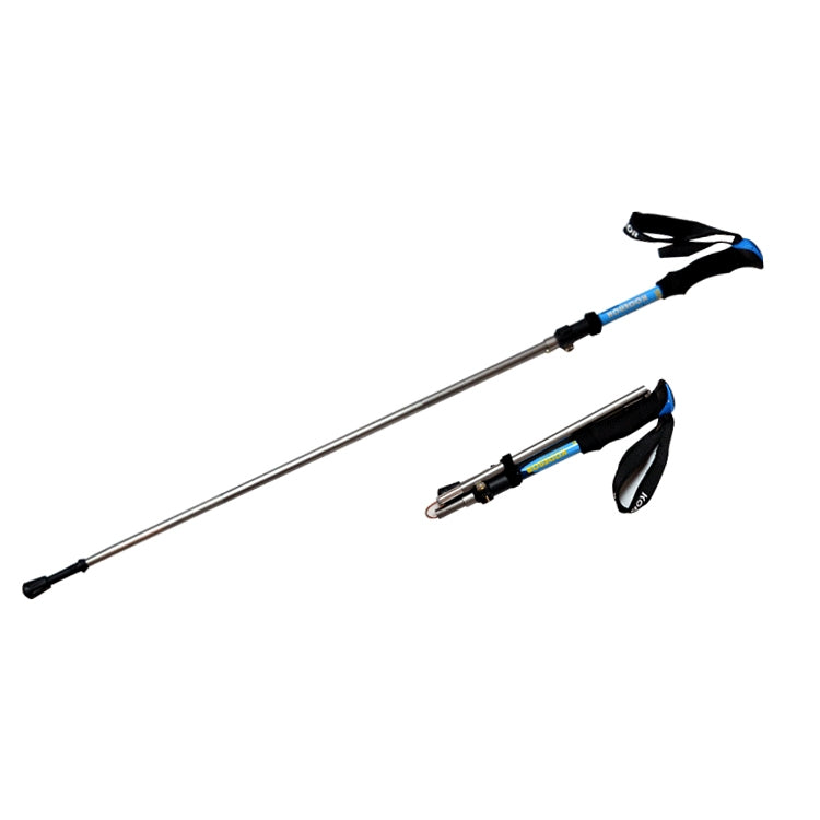 Gậy trekking hợp kim nhôm ngoài trời điều chỉnh 125cm, màu xanh lá#125cm, xanh dương#125cm, đỏ#125cm, vàng#125cm