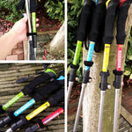 Gậy trekking hợp kim nhôm ngoài trời điều chỉnh 125cm, màu xanh lá#125cm, xanh dương#125cm, đỏ#125cm, vàng#125cm