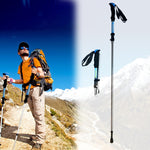Gậy trekking hợp kim nhôm ngoài trời điều chỉnh 125cm, màu xanh lá#125cm, xanh dương#125cm, đỏ#125cm, vàng#125cm