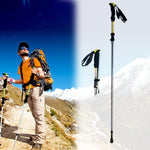 Gậy trekking hợp kim nhôm ngoài trời điều chỉnh 125cm, màu xanh lá#125cm, xanh dương#125cm, đỏ#125cm, vàng#125cm