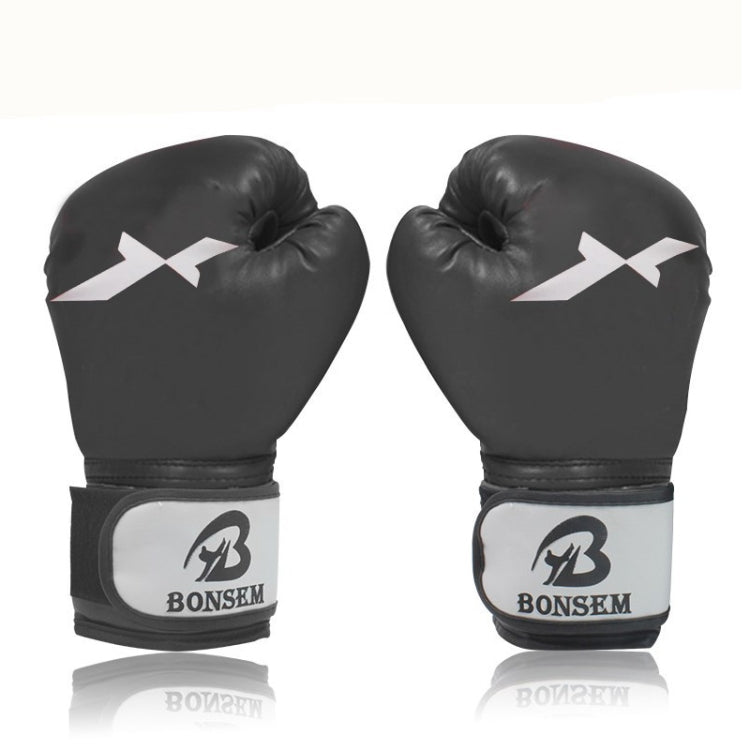 Găng tay tập boxing BONSEM cho người lớn, C1 màu đen, C1 màu đỏ