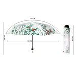 Ô che nắng chống tia UV kiểu gấp ba phong cách tươi sáng sáng tạo, băng keo bạc, OG3876A, OG3876B, OG3876C