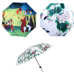 Ô che nắng chống tia UV kiểu gấp ba phong cách tươi sáng sáng tạo, băng keo bạc, OG3876A, OG3876B, OG3876C
