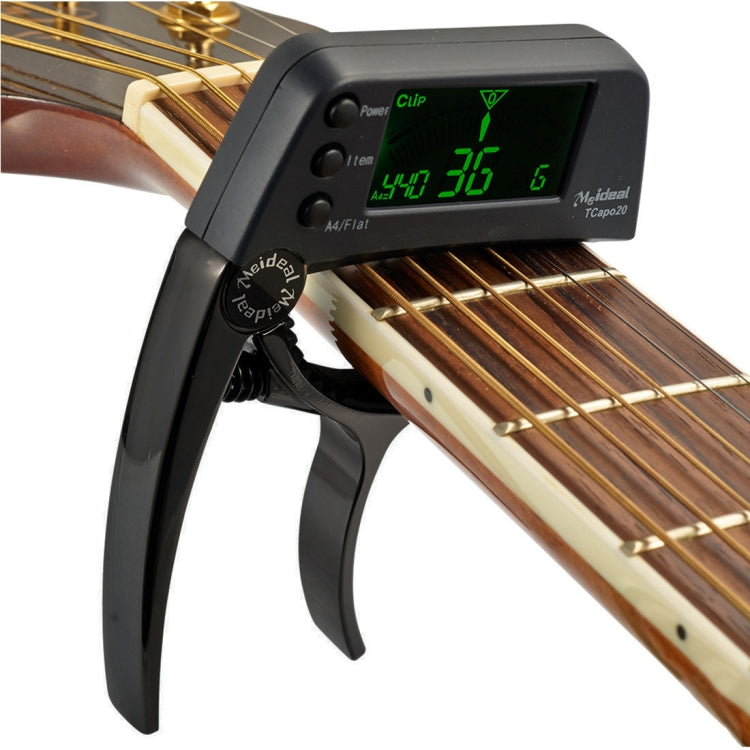 Máy Lên Dây Đàn Guitar Chuyên Nghiệp Kẹp, Máy Lên Dây Chromatic Loftstyle Kẹp với Màn Hình LCD Xoay Hiển Thị Đèn, Capo Đàn Guitar Dùng Một Tay