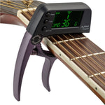 Máy Lên Dây Đàn Guitar Chuyên Nghiệp Kẹp, Máy Lên Dây Chromatic Loftstyle Kẹp với Màn Hình LCD Xoay Hiển Thị Đèn, Capo Đàn Guitar Dùng Một Tay