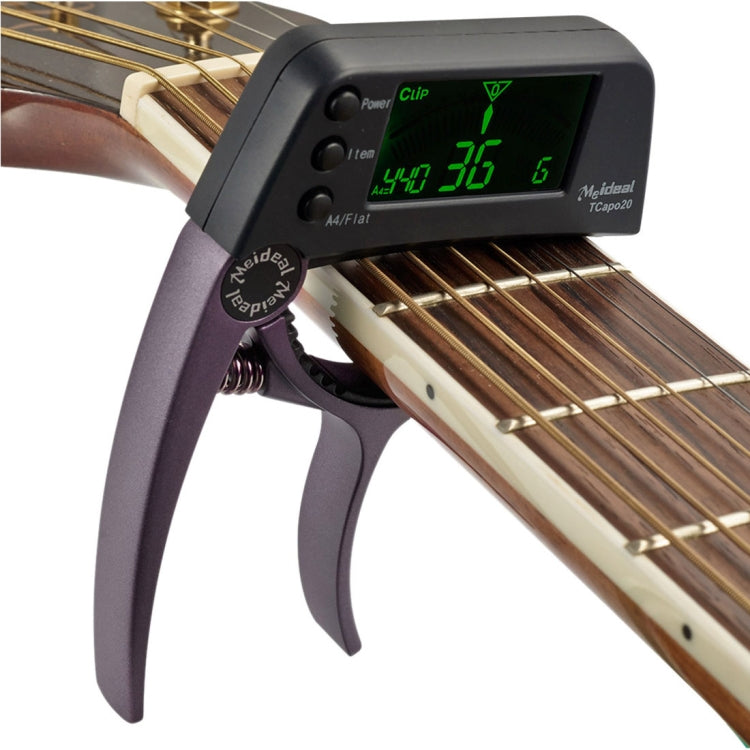 Máy Lên Dây Đàn Guitar Chuyên Nghiệp Kẹp, Máy Lên Dây Chromatic Loftstyle Kẹp với Màn Hình LCD Xoay Hiển Thị Đèn, Capo Đàn Guitar Dùng Một Tay
