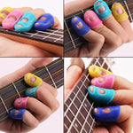 10 Chiếc Bảo Vệ Ngón Tay Dụng Cụ Đàn Guitar Ukulele Chống Đau Ngón Tay Màu Giao Ngẫu Nhiên (Kích thước: L), Kích thước: L