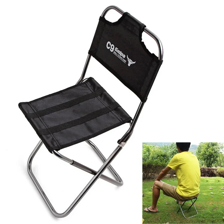 Ghế ngồi gấp gọn di động bằng hợp kim nhôm cho câu cá ngoài trời, ghế ba lô leo núi