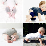 Một đôi miếng bảo vệ đầu gối và khuỷu tay chống trượt cho trẻ em đang tập bò và đi, 12*9CM (Màu đen)