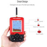 XJ-01 Máy dò cá không dây cảm biến sonar 125KHz định vị độ sâu 0.6-36m với màn hình LCD 2.4 inch & ăng-ten, cảm biến nhiệt độ nước tích hợp, XJ-01
