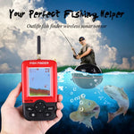 XJ-01 Máy dò cá không dây cảm biến sonar 125KHz định vị độ sâu 0.6-36m với màn hình LCD 2.4 inch & ăng-ten, cảm biến nhiệt độ nước tích hợp, XJ-01