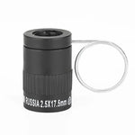 Kính viễn vọng mini bỏ túi 2.5x17.5mm với khóa ngón tay, 2.5x17.5 màu đen, 2.5x17.5 màu vàng