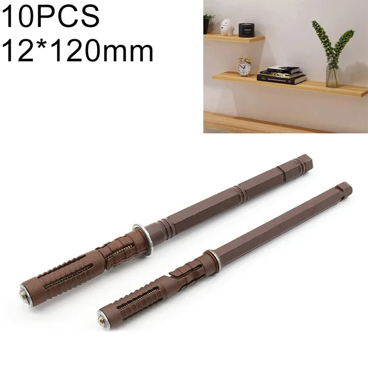 10 chiếc đinh ẩn cho kệ sách tường, đinh bản lớn vô hình, kích thước 12x120mm