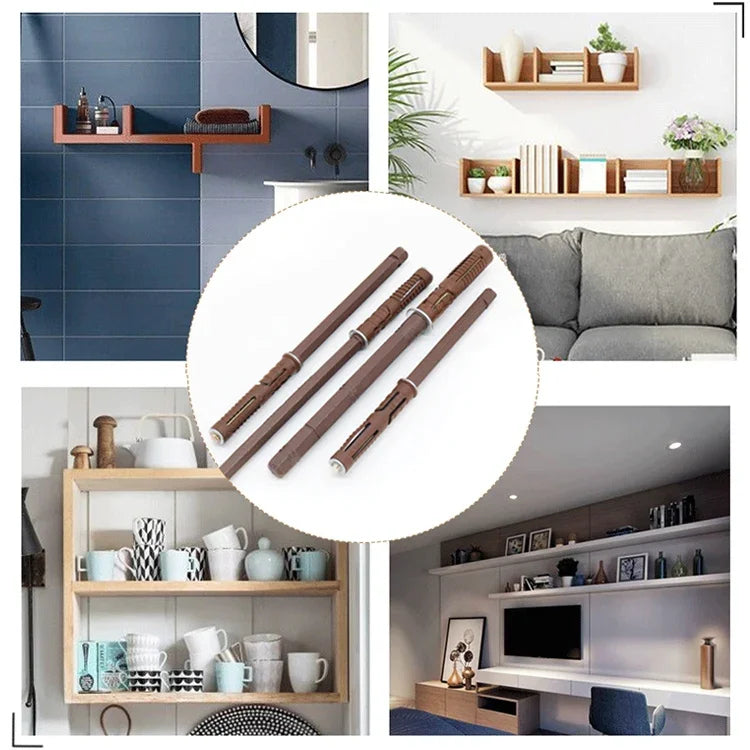10 chiếc đinh ẩn cho kệ sách tường, đinh bản lớn vô hình, kích thước 12x120mm