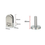 Kẹp cố định thanh đỡ miệng cá kính bằng thép không gỉ 201 với thanh 14x60mm, thông số: S, S, kèm thanh 14x60mm