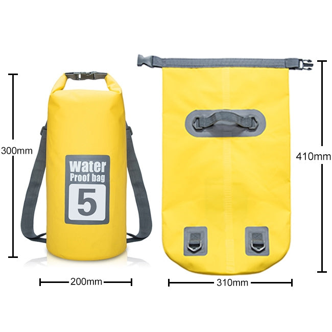 Túi khô chống nước ngoài trời dây đeo vai đôi, dung tích: 5L, 5L