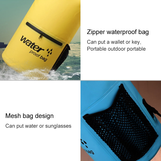 Túi đeo vai đôi chống nước ngoài trời, túi khô, túi thùng PVC, dung tích: 20L, 20L