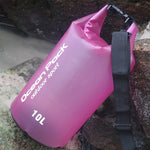 Túi khô chống nước đeo vai đơn ngoài trời, túi thùng PVC, dung tích: 10L, 10L