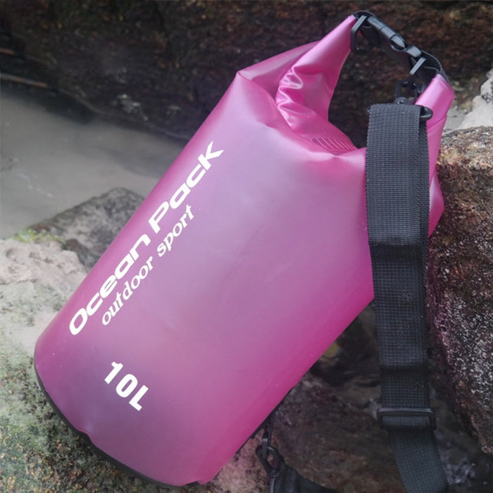 Túi khô chống nước đeo vai đơn ngoài trời, túi thùng PVC, dung tích: 10L, 10L