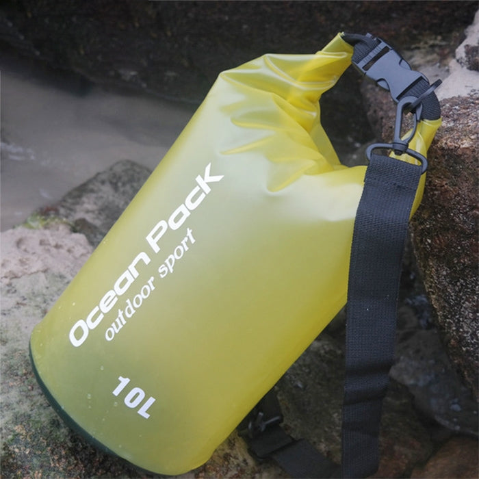 Túi khô chống nước đeo vai đơn ngoài trời, túi thùng PVC, dung tích: 10L, 10L