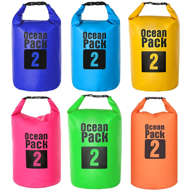 Túi chống nước ngoài trời túi khô PVC, dung tích: 2L, dung tích: 2L (Xanh đậm), dung tích: 2L (Cam), dung tích: 2L (Xanh lá), dung tích: 2L (Vàng)