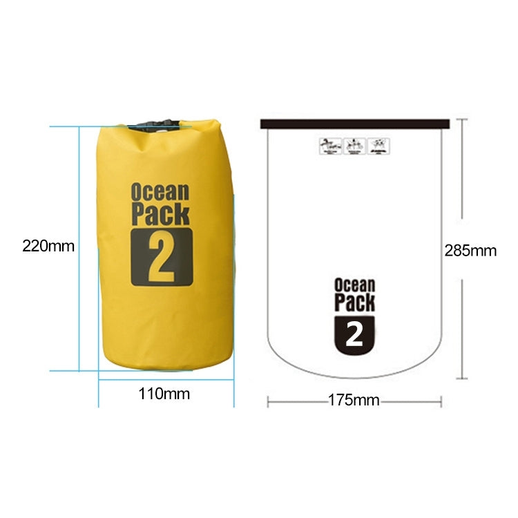 Túi chống nước ngoài trời túi khô PVC, dung tích: 2L, dung tích: 2L (Xanh đậm), dung tích: 2L (Cam), dung tích: 2L (Xanh lá), dung tích: 2L (Vàng)