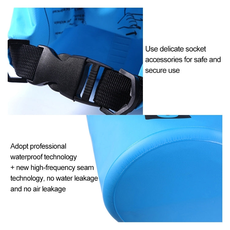 Túi chống nước ngoài trời túi khô PVC, dung tích: 2L, dung tích: 2L (Xanh đậm), dung tích: 2L (Cam), dung tích: 2L (Xanh lá), dung tích: 2L (Vàng)