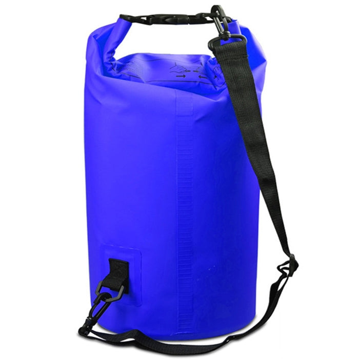 Outdoor Waterproof Single Shoulder Bag Dry Sack PVC Barrel Bag, Capacity: 15L, Capacity: 15L (Orange), Capacity: 15L (Pink), Capacity: 15L (Green), Capacity: 15L (Sky Blue), Capacity: 15L (Yellow), Capacity: 15L (Black), Capacity: 15L (Dark Blue)