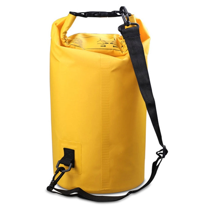 Túi đeo vai đôi chống nước ngoài trời, túi khô, túi thùng PVC, dung tích: 20L, dung tích: 20L (Xanh da trời), dung tích: 20L (Vàng), dung tích: 20L (Đen), dung tích: 20L (Xanh đậm), dung tích: 20L (Cam), dung tích: 20L (Hồng), dung tích: 20L (Xanh lá)