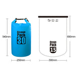 Túi đeo vai đôi chống nước ngoài trời, túi khô, túi thùng PVC, dung tích: 30L, dung tích: 30L (Xanh da trời), dung tích: 30L (Vàng), dung tích: 30L (Đen), dung tích: 30L (Xanh đậm), dung tích: 30L (Cam), dung tích: 30L (Hồng), dung tích: 30L (Xanh lá)