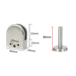 Kẹp cố định thanh đỡ miệng cá kính bằng thép không gỉ 201 với thanh 14x80mm, thông số: M, M, kèm thanh 14x80mm
