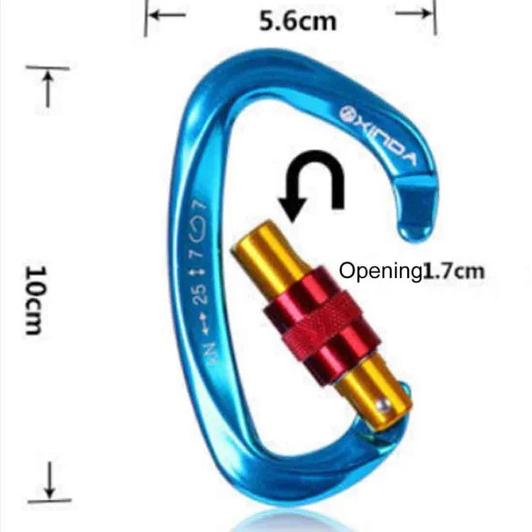 XINDA XD-Q9628 Khóa an toàn hình D chuyên nghiệp cho leo núi, thiết bị leo núi ngoài trời, XD-Q9628 (Đen), XD-Q9628 (Cam), XD-Q9628 (Xanh dương)