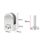 Kẹp cố định thanh đỡ miệng cá kính bằng thép không gỉ 304 với thanh 14x80mm, thông số: XL, XL, kèm thanh 14x80mm