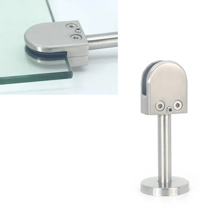 Kẹp cố định thanh đỡ miệng cá kính bằng thép không gỉ 304 với thanh 14x40mm, thông số: S, S, kèm thanh 14x40mm