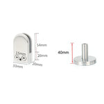 Kẹp cố định thanh đỡ miệng cá kính bằng thép không gỉ 304 với thanh 14x40mm, thông số: S, S, kèm thanh 14x40mm
