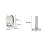 Kẹp cố định thanh đỡ miệng cá kính thép không gỉ 304 với thanh 14x80mm, thông số kỹ thuật: S, S, với thanh 14x80mm