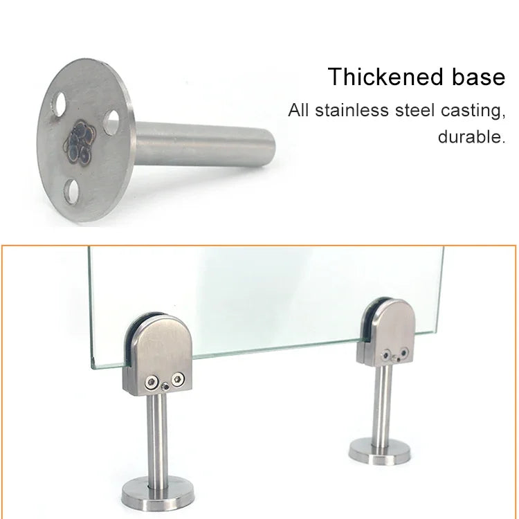 Kẹp cố định thanh đỡ miệng cá kính thép không gỉ 304 với thanh 14x40mm, thông số kỹ thuật: M, M, với thanh 14x40mm