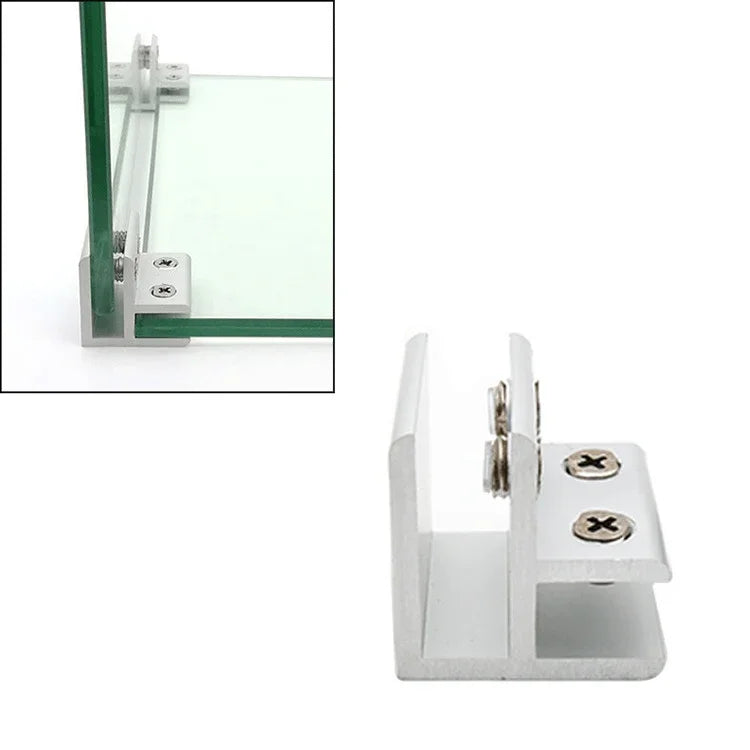 Kẹp kết hợp kính hợp kim nhôm cố định vách ngăn tủ, kẹp góc 90 độ cho kính 8-10mm, kẹp góc 90 độ cho kính 8-10mm
