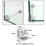Kẹp kết hợp kính hợp kim nhôm cố định vách ngăn tủ, kẹp góc 90 độ cho kính 8-10mm, kẹp góc 90 độ cho kính 8-10mm