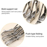 2 PCS 10 inch Billy Wall-mounted Foldable Stainless Steel Spring Storage Shelf for Dining Table, 10 inch