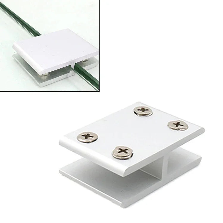 Kẹp kết hợp kính hợp kim nhôm cố định vách ngăn tủ, kẹp góc 180 độ cho kính 8-10mm, kẹp góc 180 độ cho kính 8-10mm