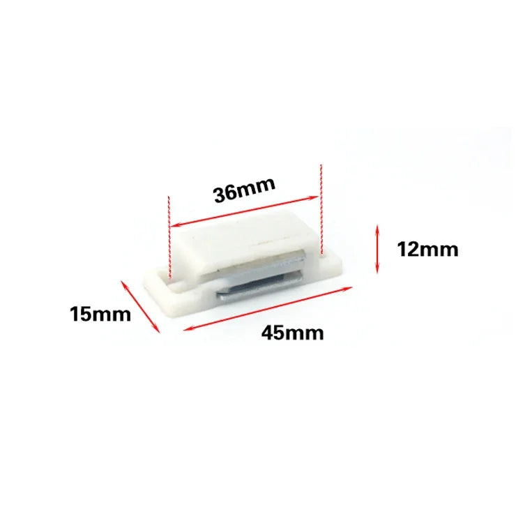 50 cái Cốc Hút Cửa Tủ Nam Châm Nhựa Mạnh, Phụ Kiện Nhà Tủ Quần Áo Kệ Sách, Kích thước: S, S