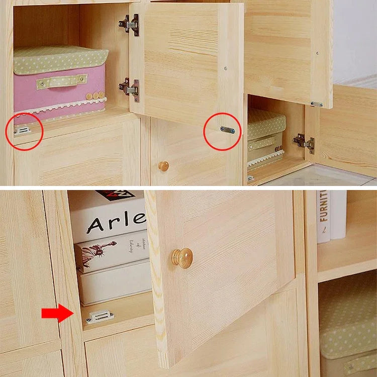 30 cái Cốc Hút Cửa Tủ Nam Châm Nhựa Mạnh, Phụ Kiện Nhà Tủ Quần Áo Kệ Sách, Kích thước: M, M