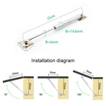 Đầu Sắt Thanh Giữ Khí Tủ Bếp Bộ Đệm Ty Thủy Lực Thanh Telescopic, 10 inch 80N (8kg), Đầu Sắt, 10 inch 80N (8kg)