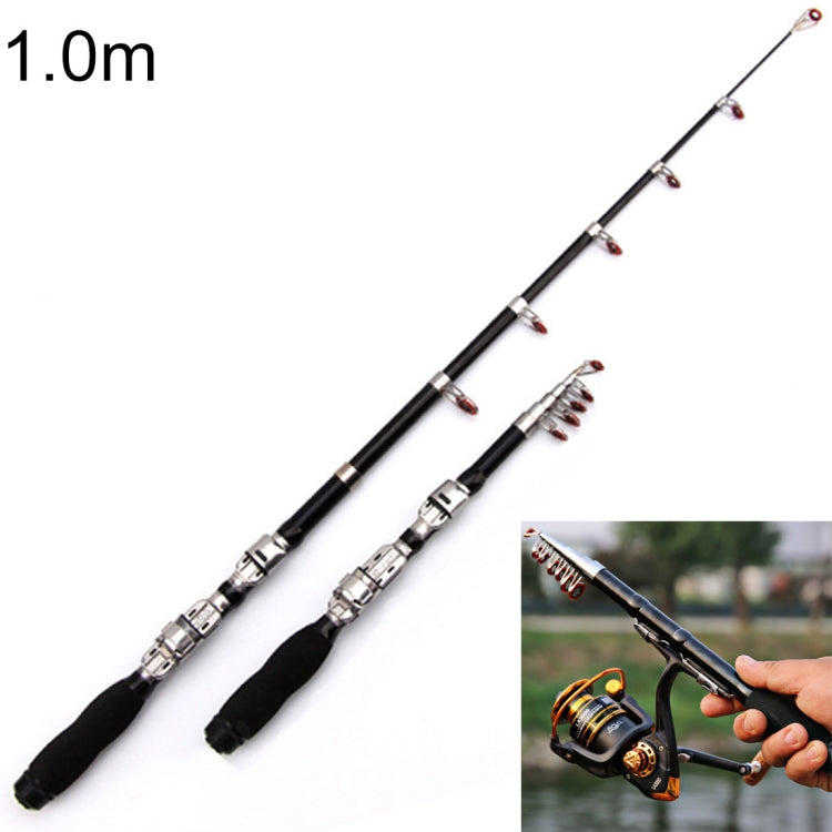 Cần câu cá biển mini duỗi dài 30cm, chiều dài mở rộng: 1.0m, 1.0m
