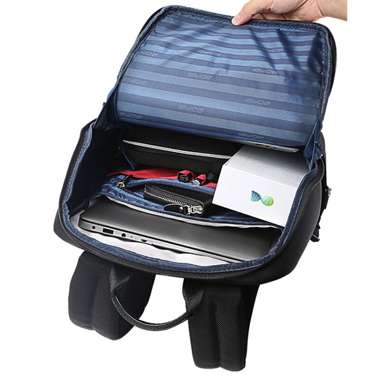Túi đeo vai đôi chống trộm chống thấm nước dung tích lớn Bopai 751-006881, có cổng sạc USB, kích thước: 30x14x44cm, mã 751-006881