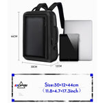 Balo laptop doanh nhân Bopai 751-006551 dung tích lớn, thoáng khí, phong cách thường ngày, có cổng USB ngoài, kích thước: 30 x 12 x 44cm, mã 751-006551