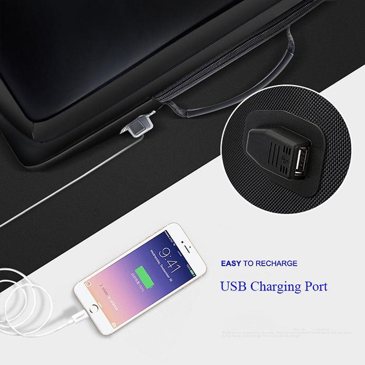 Balo laptop doanh nhân Bopai 751-006551 dung tích lớn, thoáng khí, phong cách thường ngày, có cổng USB ngoài, kích thước: 30 x 12 x 44cm, mã 751-006551