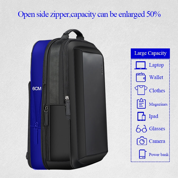 Balo laptop doanh nhân Bopai 751-006551 dung tích lớn, thoáng khí, phong cách thường ngày, có cổng USB ngoài, kích thước: 30 x 12 x 44cm, mã 751-006551